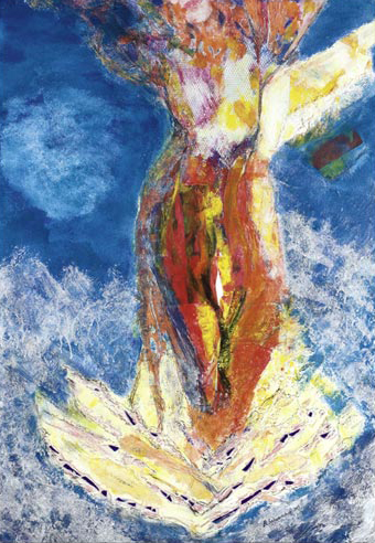 Hommage an Venus 2003<br />Mixed media on canvas | 130 x 90cm<br />Price: 1200,00€
